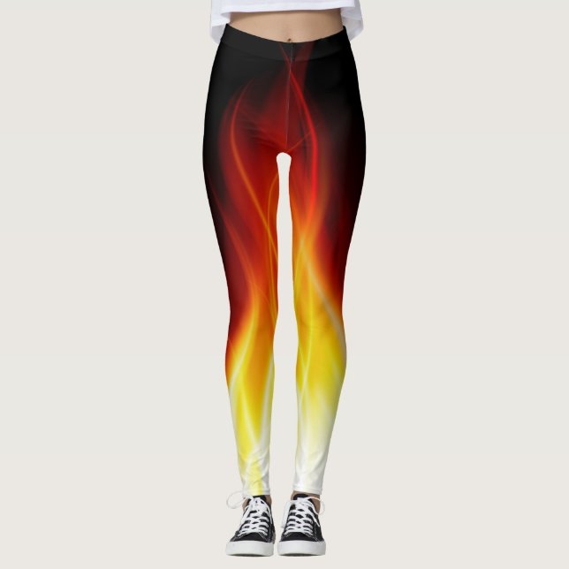 Leggings das chamas brilhantes (Frente)