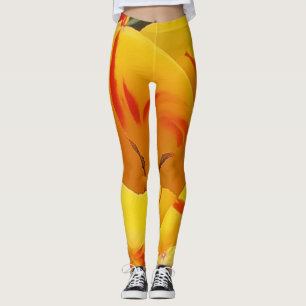 Leggings das tulipas amarelas