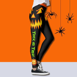 Leggings de abóbora do Halloween Calças de ioga fe