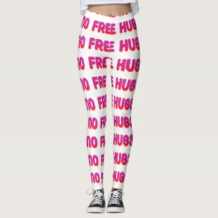 Leggings de abraços livres cor-de-rosa