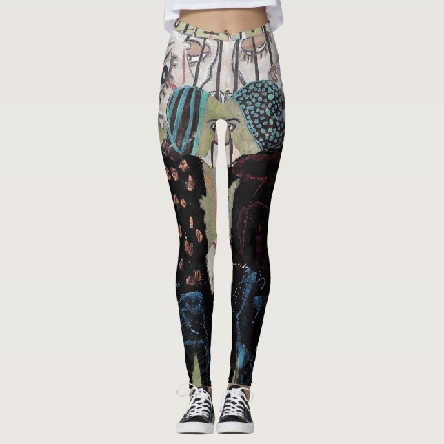 Leggings de Abstração Única (Frente)