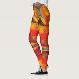 Leggings de abstrato
