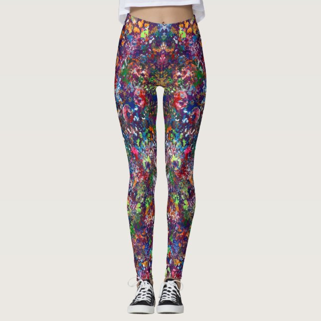 Leggings de abstrato Art (Frente)