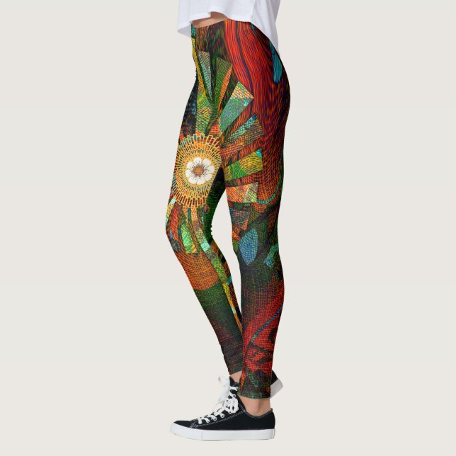 Leggings de abstrato Art (Esquerda)