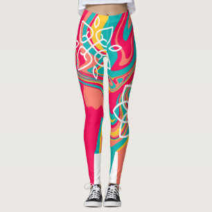 Leggings de abstrato Art