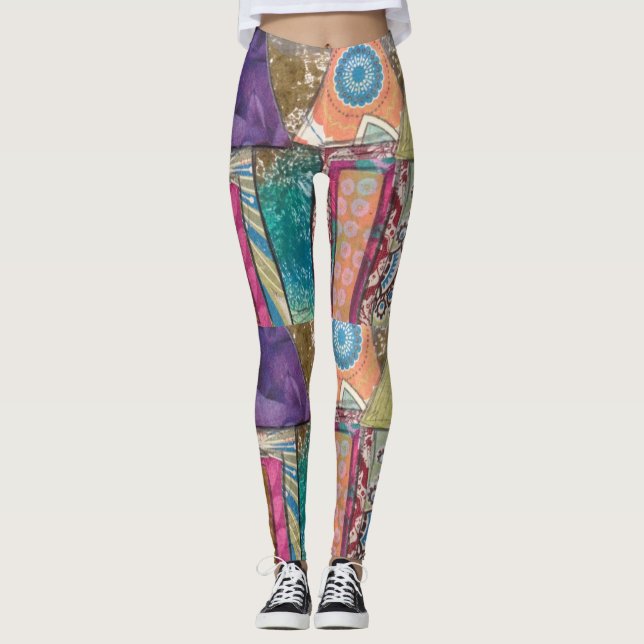 Leggings de abstrato Art (Frente)