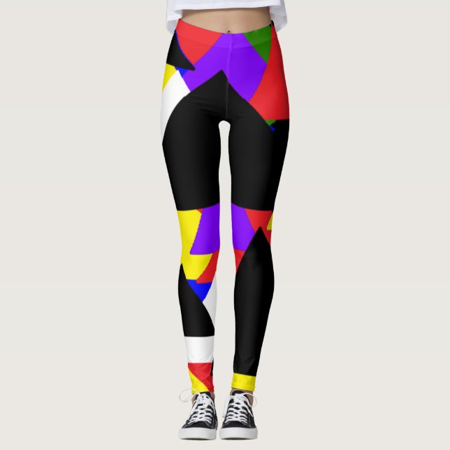 Leggings de Abstrato com várias cores (Frente)
