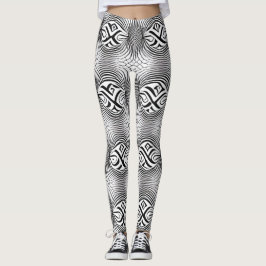 Leggings de Abstrato de arte lindas e tradicionais