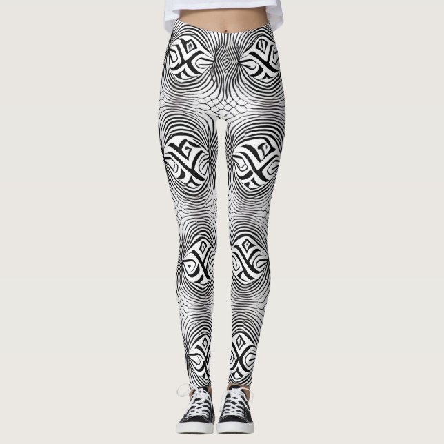 Leggings de Abstrato de arte lindas e tradicionais (Frente)