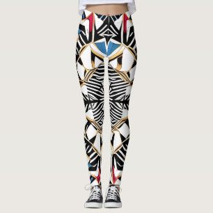 Leggings de Abstrato de arte lindas e tradicionais