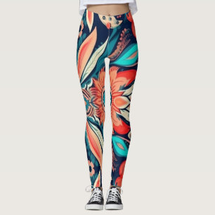 Leggings de Abstrato de arte lindas e tradicionais