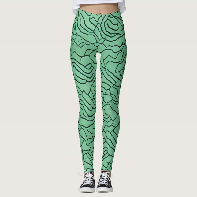 Leggings de Abstrato de arte lindas e tradicionais (Frente)