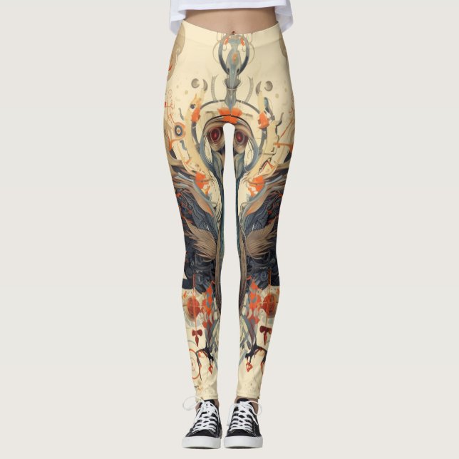 Leggings de Abstrato de arte lindas e tradicionais (Frente)