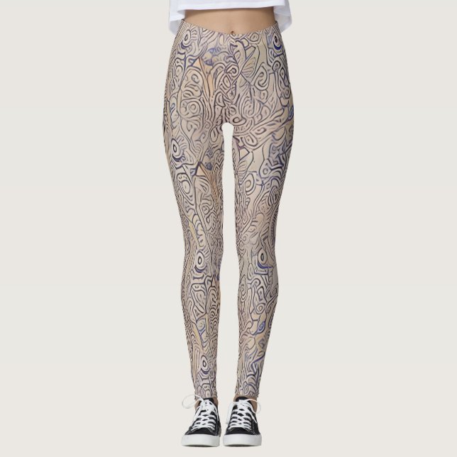 Leggings de Abstrato de arte lindas e tradicionais (Frente)