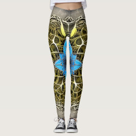 Leggings de Abstrato de arte lindas e tradicionais