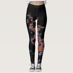 Leggings de Abstrato do Amor Noturno