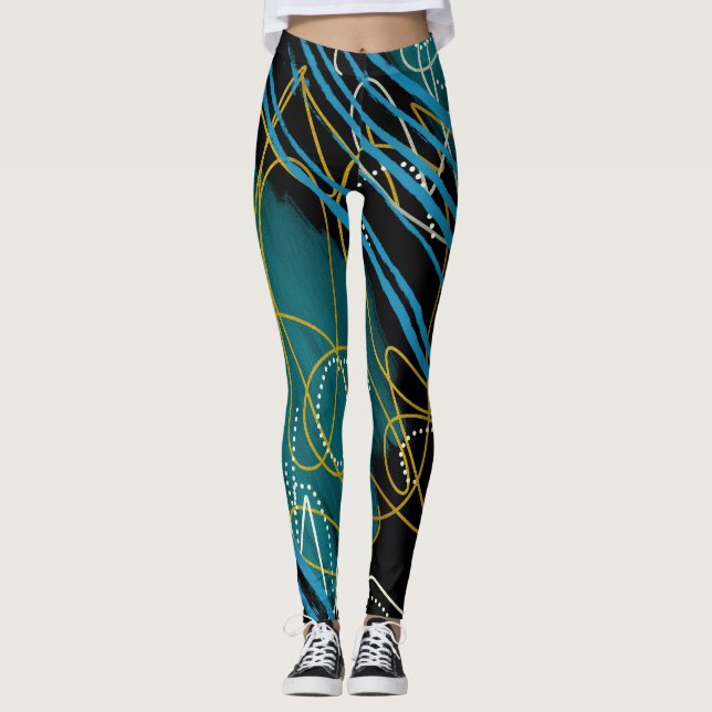 Leggings de Abstrato modernas tendências (Frente)