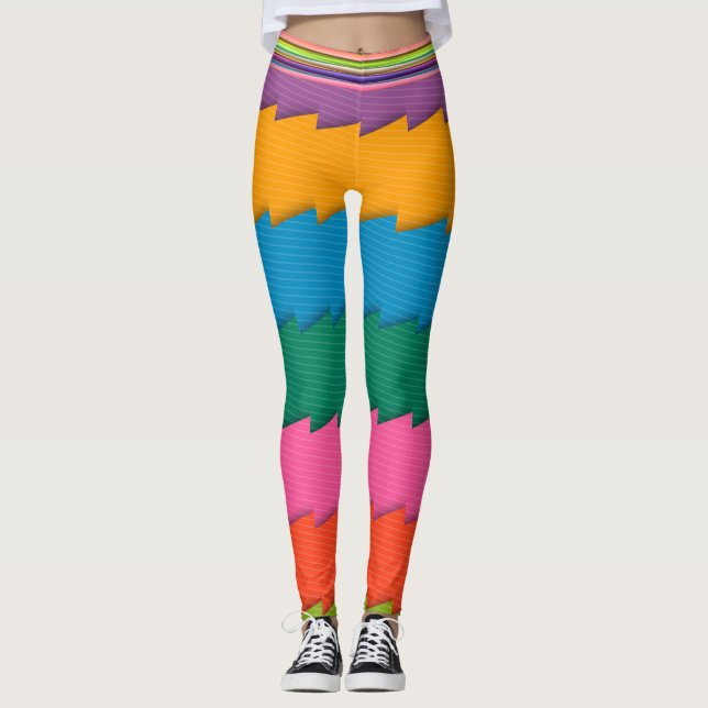 Leggings de Abstrato multicores (Frente)