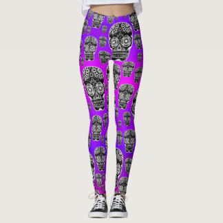 Leggings de Açúcar de Cranio Roxo
