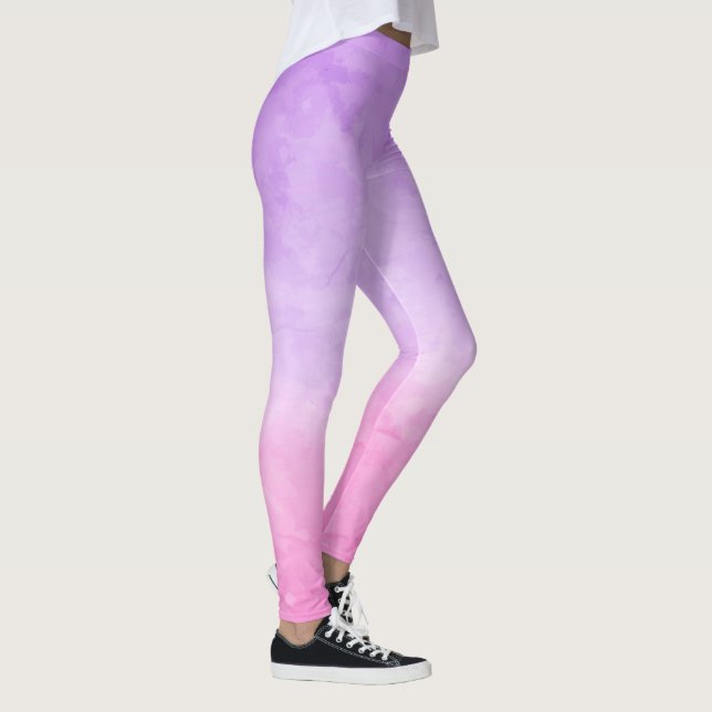 Leggings de Aguarela Roxa (Direita)