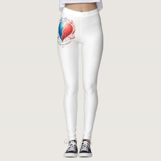 Leggings de amor por conexão coração-coração