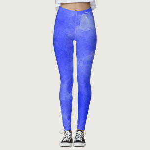 Leggings de Aquarela Azul