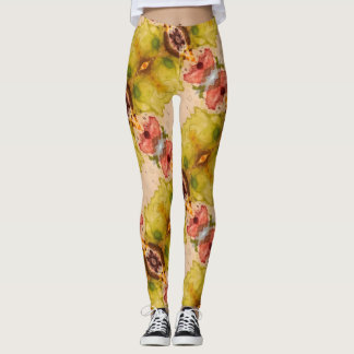 Leggings de aquarela em Calças de Abstrato