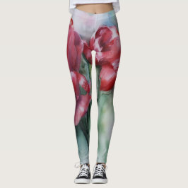 Leggings de aquarela floral