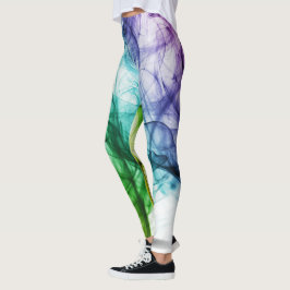 Leggings de Aquarela para a Noite Fora