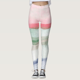 Leggings de Aquarela Pastel/Arte Abstrata para Exe