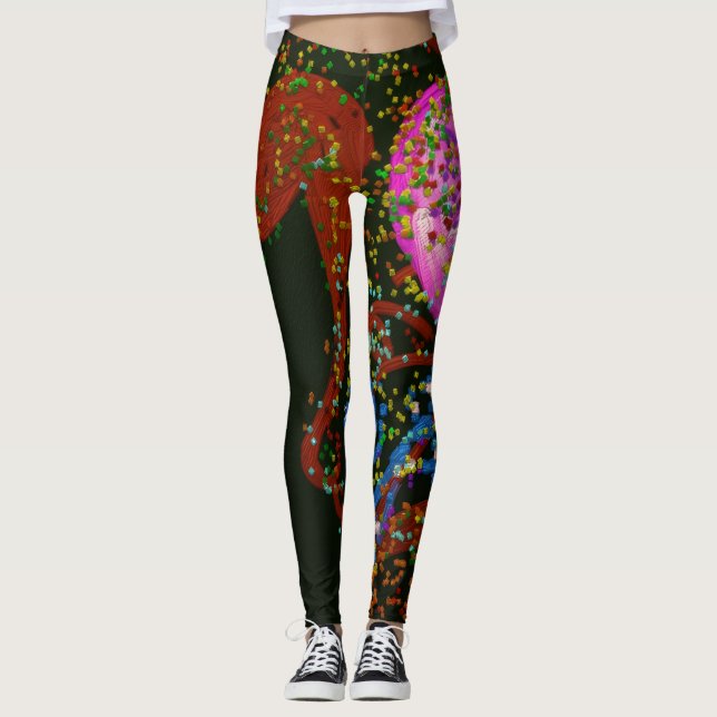 Leggings de Arte Abstrata (Frente)