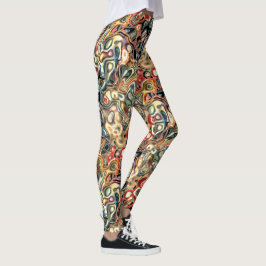Leggings de Arte Abstrata