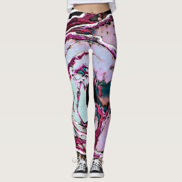 Leggings de arte abstrato Mercury