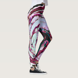 Leggings de arte abstrato Mercury