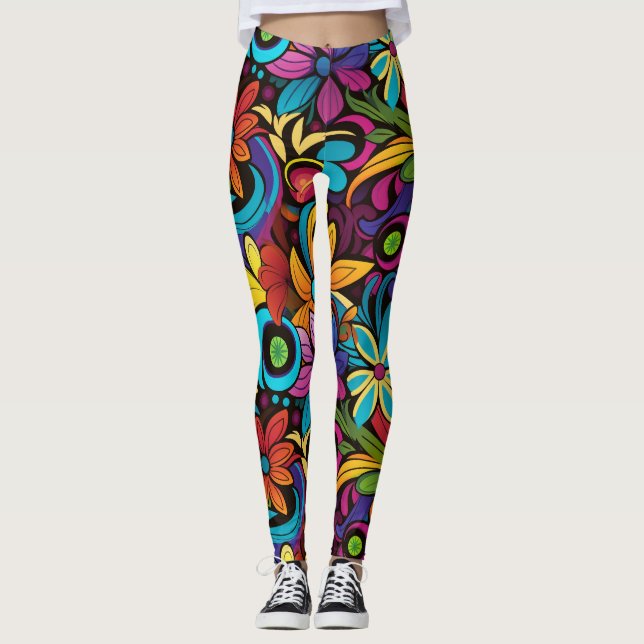 Leggings de Arte em Groovy (Frente)