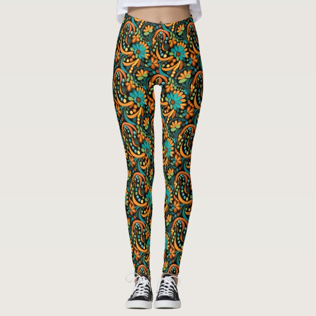 Leggings de Arte em Groovy (Frente)