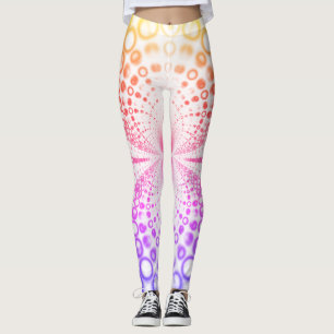 Leggings de Arte Fractal Coloridas