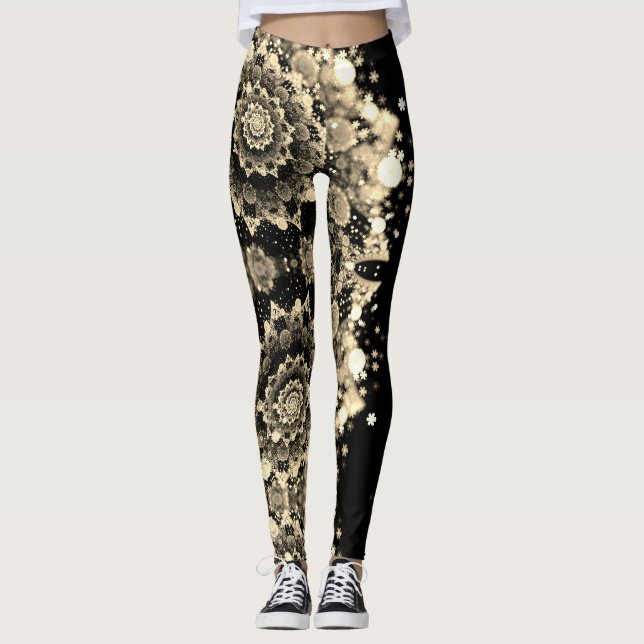 Leggings de arte fractal trippy (Frente)
