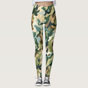 Leggings de arte lindas camufladas