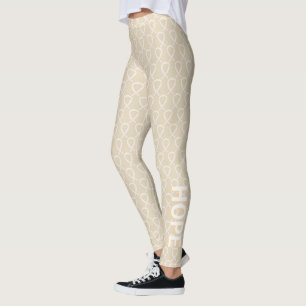 Leggings de Arte Personalizada de Fita de Consciên