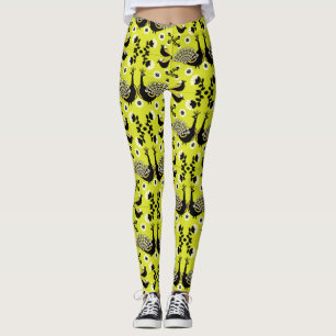 Leggings de Arte Popular de Pavão Ave