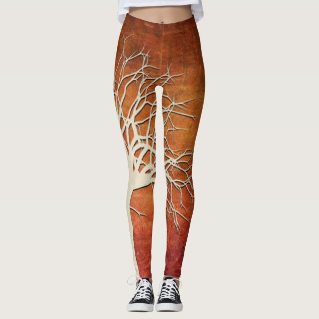 Leggings de Árvore de Halloween Spooky (Frente)