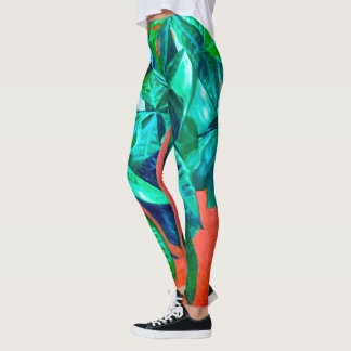 Leggings de árvores de dinheiro vibrante