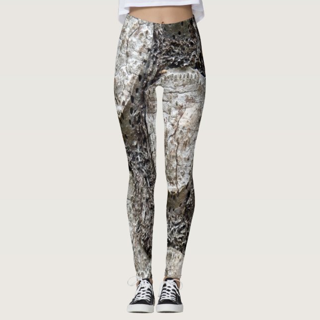 Leggings de árvores de prata-feno (Frente)