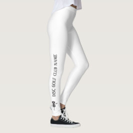 Leggings de ativação de golfe de disco branco e pr