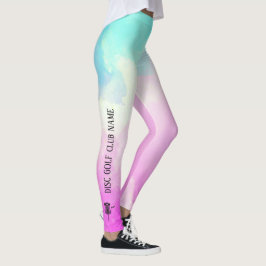 Leggings de Ativação de Golfe de Disco de Pastel