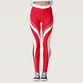 Leggings de Ativação do Gym Bumbum Vermelho Sexy
