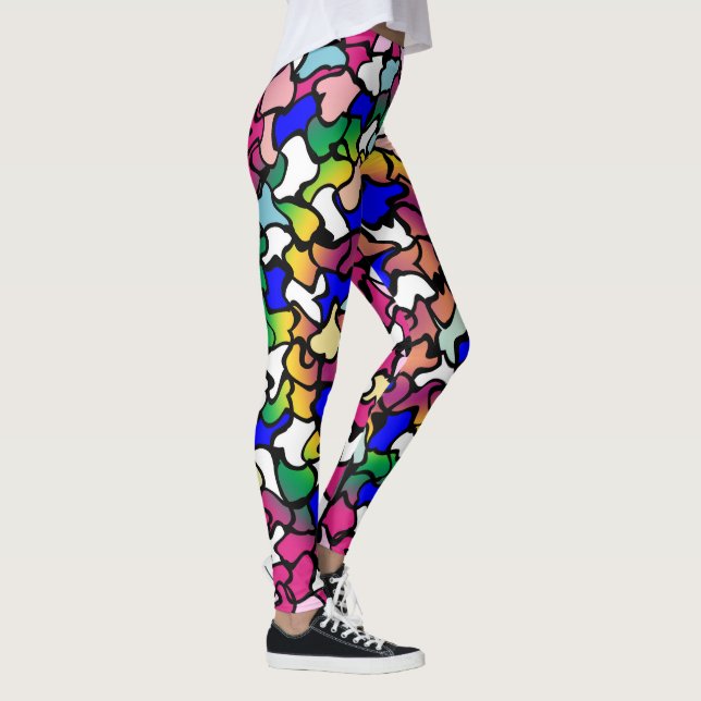 Leggings de Azulejos vibrantes (Direita)