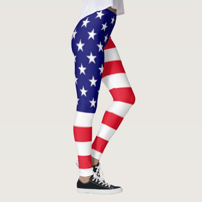 Leggings de bandeira americana (Direita)