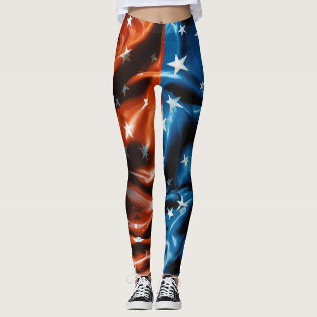 leggings de bandeira americanas (Frente)
